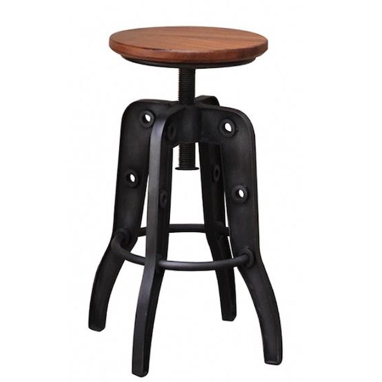 International Furniture Direct Parota 24-30 Inch Adjustable High Stool