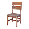 IFD International Furniture Direct Parota Chair with Bonded Leather Seat