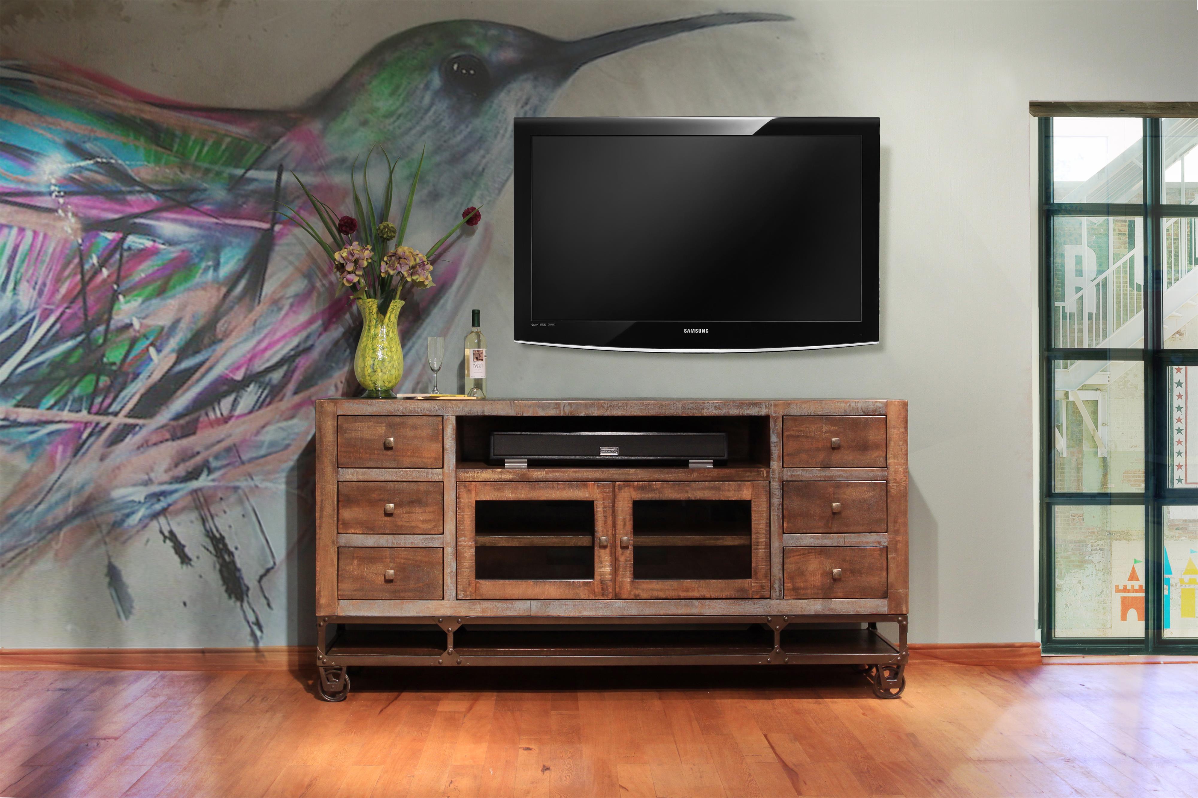 76" Solid Wood TV Stand