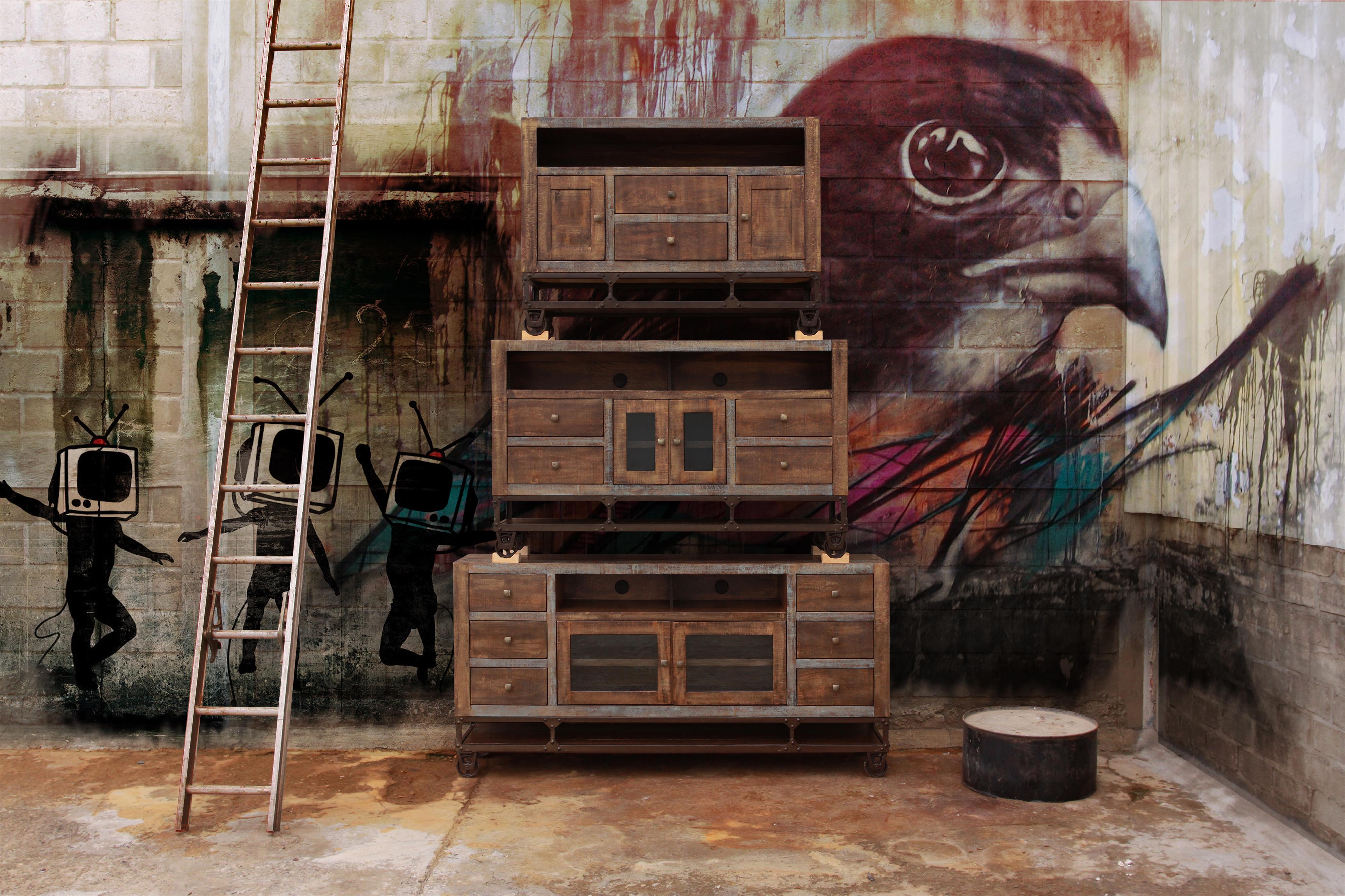 76" Solid Wood TV Stand