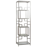Suspension Slim Etagere with Five Glass Shelves
