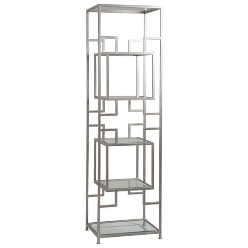 Suspension Slim Etagere with Five Glass Shelves