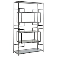 Suspension Etagere with Five Glass Shelves