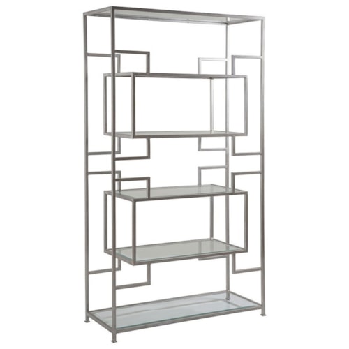 Suspension Etagere with Five Glass Shelves