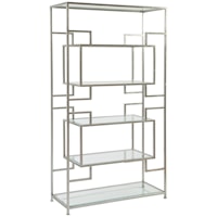 Suspension Etagere with Five Glass Shelves