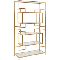 Suspension Etagere with Five Glass Shelves