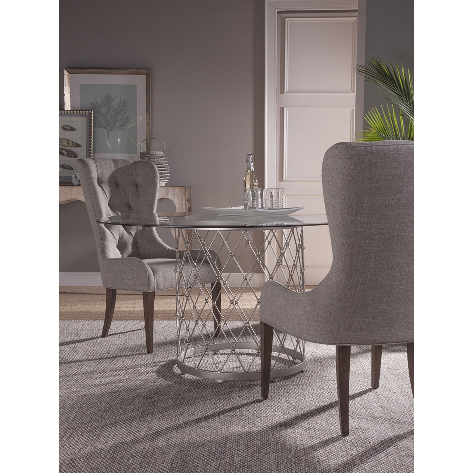 Royere Dining Table With Glass Top