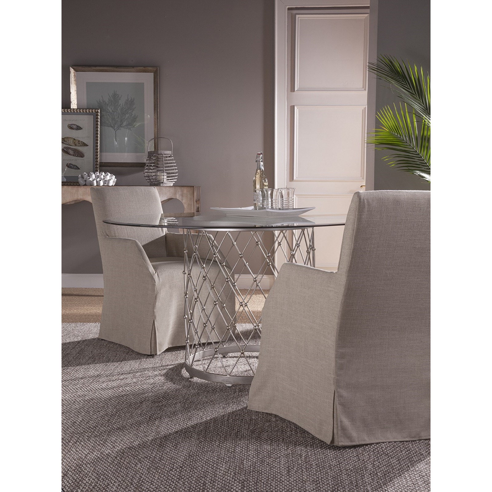 Royere Dining Table With Glass Top