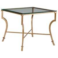 Syrah Square End Table with Glass Top