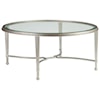 Artistica Artistica Metal Sangiovese Round Cocktail Table with Glass Top