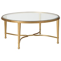 Sangiovese Round Cocktail Table with Glass Top