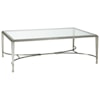 Artistica Artistica Metal Sangiovese Large Rectangular Cocktail Table with Glass Top