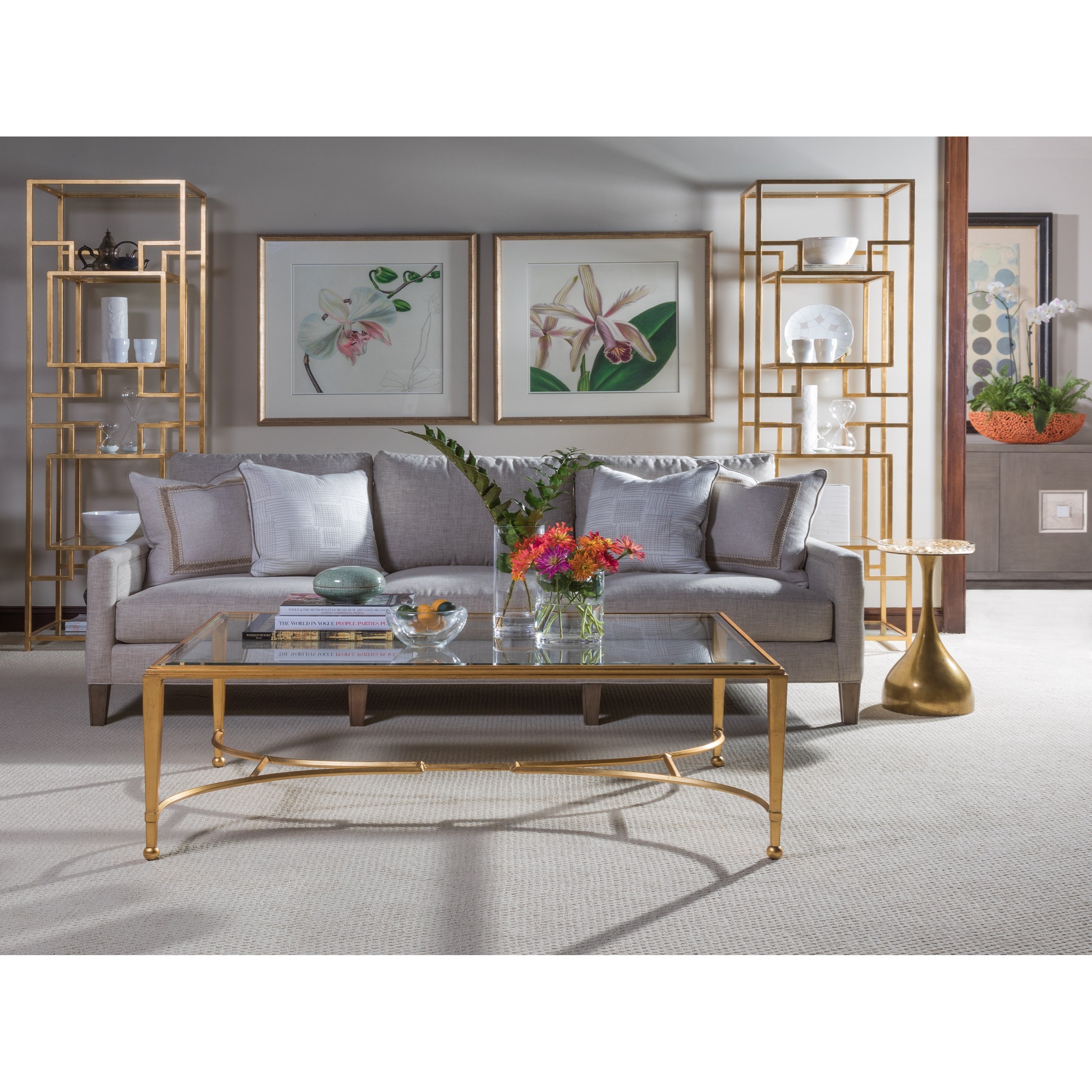 Artistica Artistica Metal Sangiovese Large Rectangular Cocktail Table