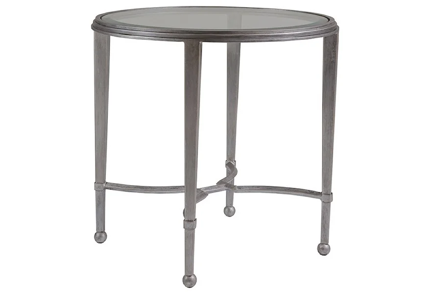 Artistica Metal Sangiovese Round End Table by Artistica at Alison Craig Home Furnishings