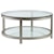 Artistica Artistica Metal Per Se Round Cocktail Table with Glass Top and One Shelf