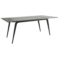 Mitchum Rectangular Dining Table with Glass Top