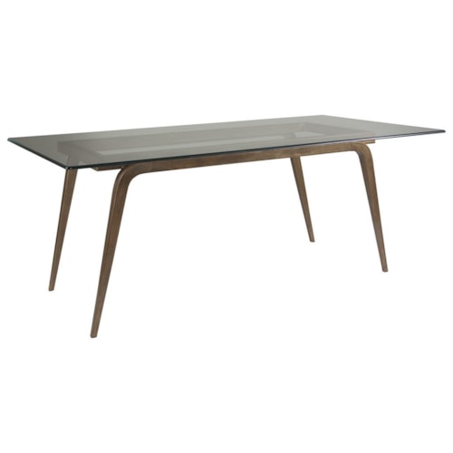 Mitchum Rectangular Dining Table with Glass Top