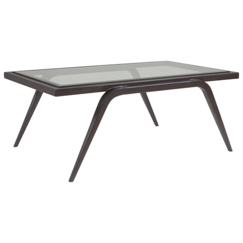 Mitchum Rectangular Cocktail Table with Glass Top