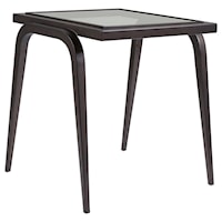 Mitchum Rectangular End Table with Glass Top