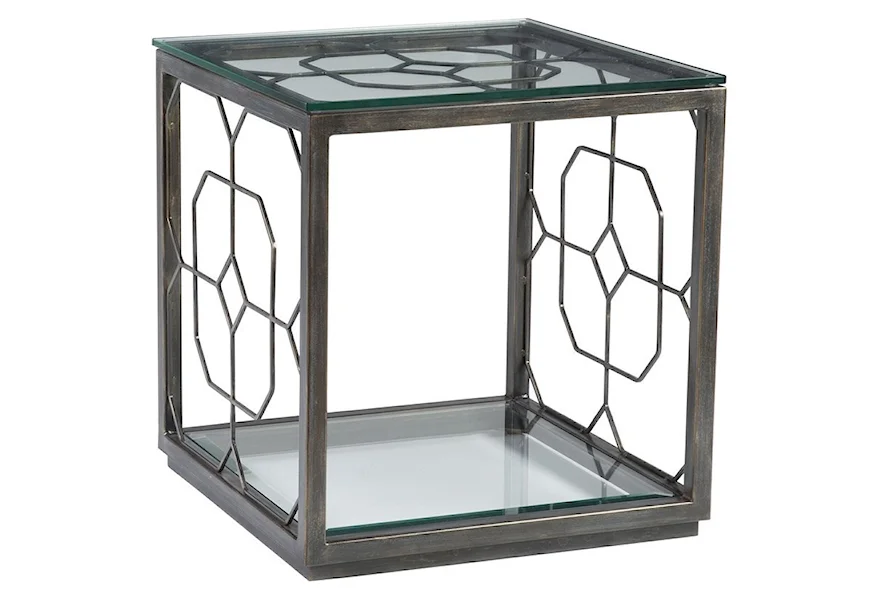 Artistica Metal Honeycomb Square End Table by Artistica at Alison Craig Home Furnishings