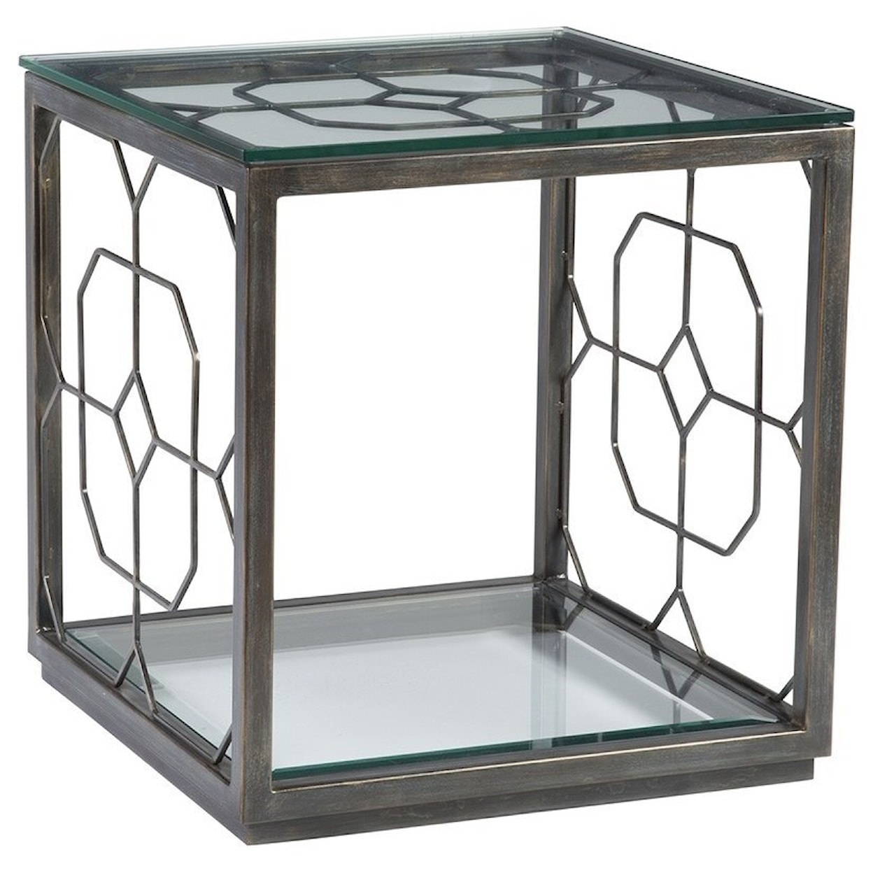 Artistica Artistica Metal Honeycomb Square End Table