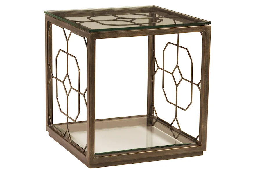 Artistica Metal Honeycomb Square End Table by Artistica at Z & R Furniture