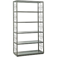 Honeycomb Etagere with Five Glass Shelves