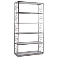 Honeycomb Etagere with Five Glass Shelves