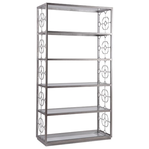 Honeycomb Etagere with Five Glass Shelves