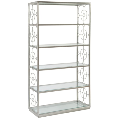 Honeycomb Etagere with Five Glass Shelves