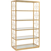 Honeycomb Etagere with Five Glass Shelves