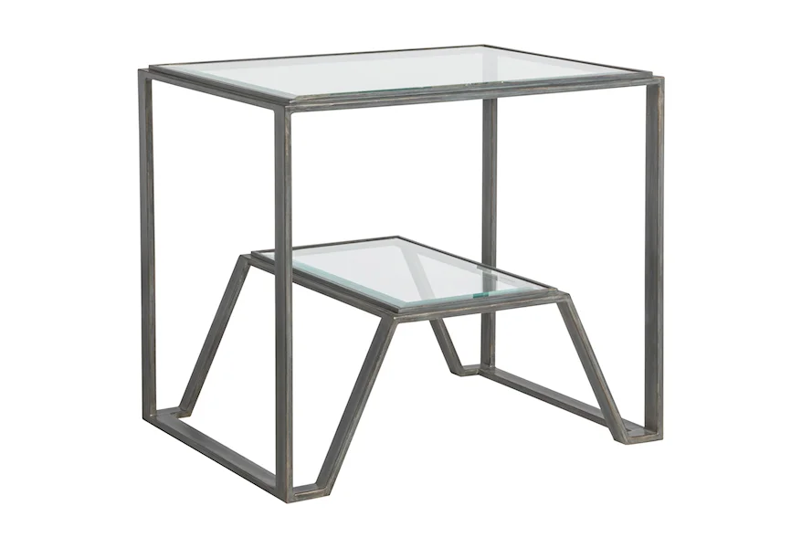 Artistica Metal Byron Rectangular End Table by Artistica at Z & R Furniture