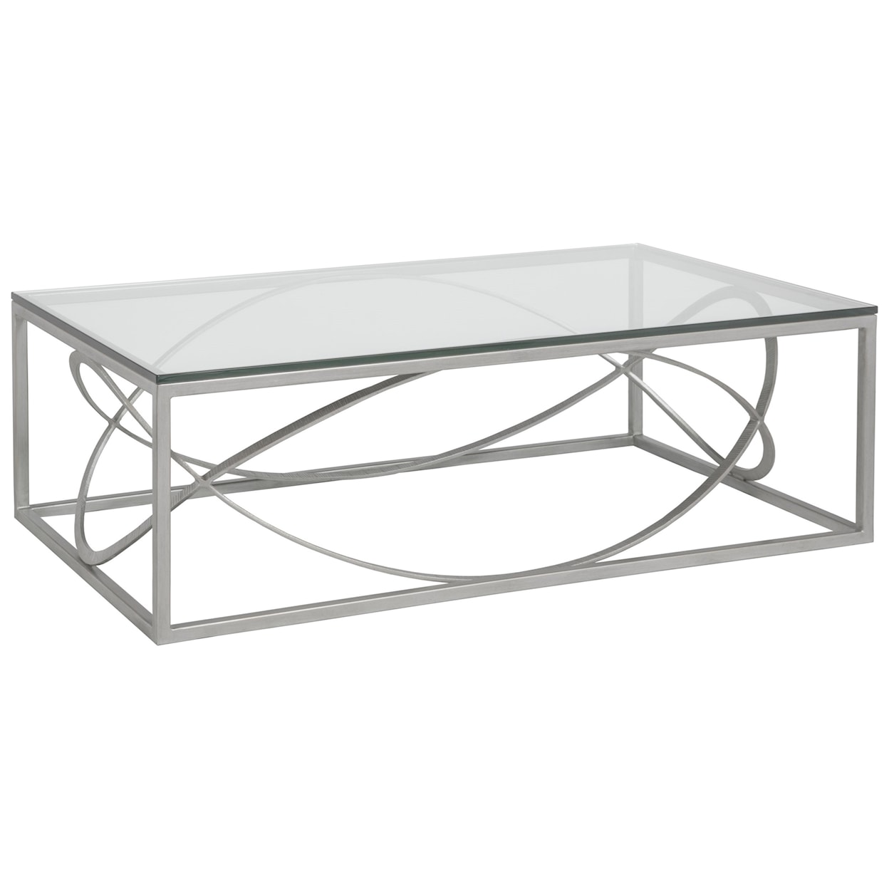 Artistica Artistica Metal Ellipse Rectangular Cocktail Table