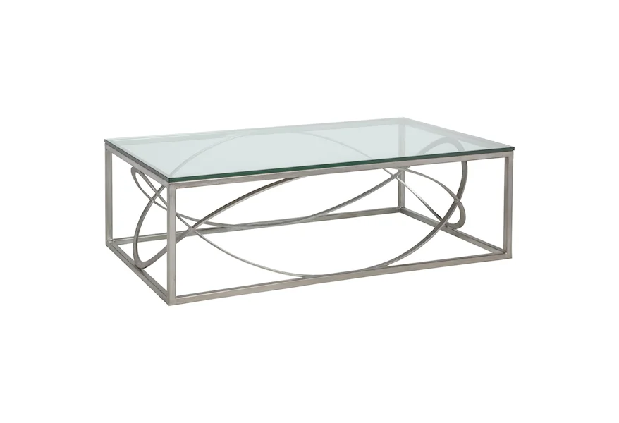 Artistica Metal Ellipse Rectangular Cocktail Table by Artistica at Z & R Furniture