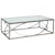 Artistica Artistica Metal Ellipse Contemporary Rectangular Cocktail Table with Glass Top