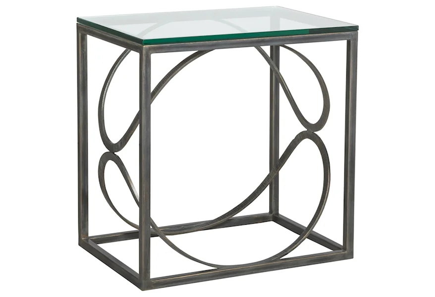 Artistica Metal Ellipse Rectangular End Table by Artistica at Alison Craig Home Furnishings