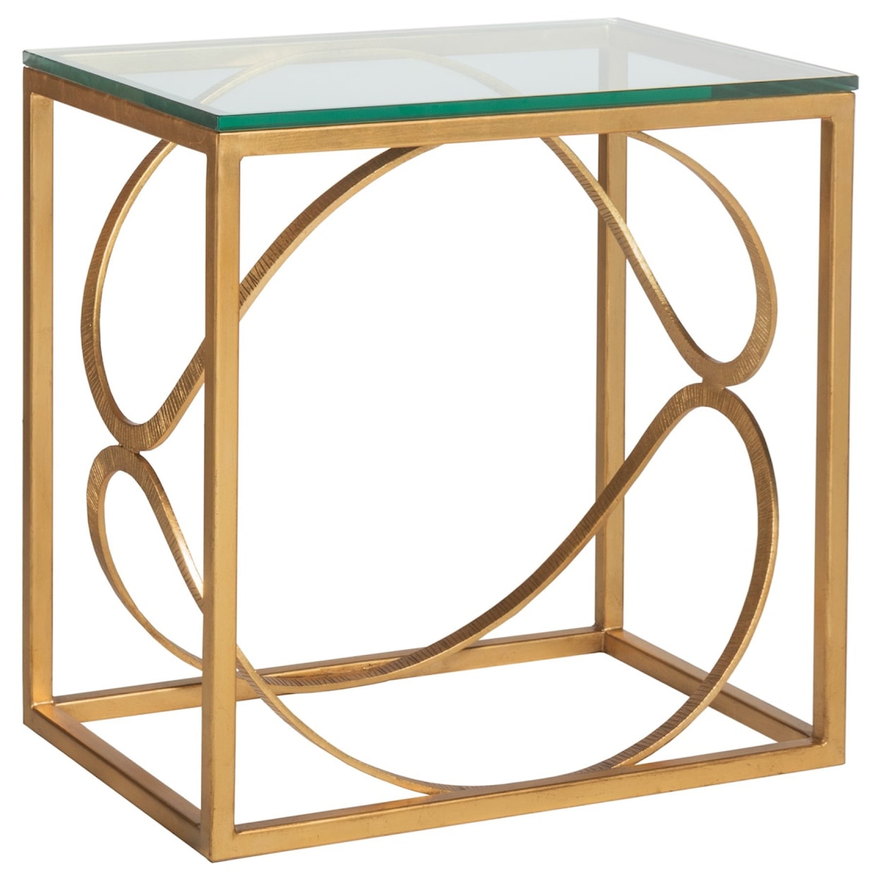 Artistica Artistica Metal Ellipse Rectangular End Table