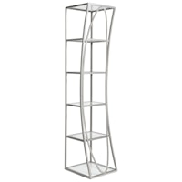 Ellipse Contemporary Slim Etagere Bookcase