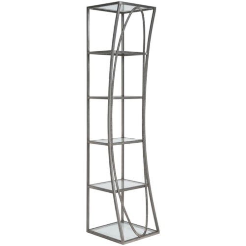 Ellipse Contemporary Slim Etagere Bookcase
