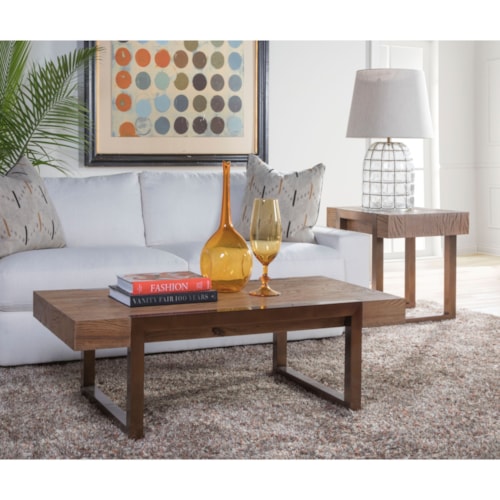 Modern Rustic Rectangular Cocktail Table