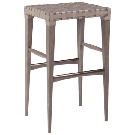 Milo Leather Backless Barstool