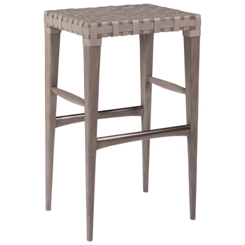 Milo Leather Backless Barstool