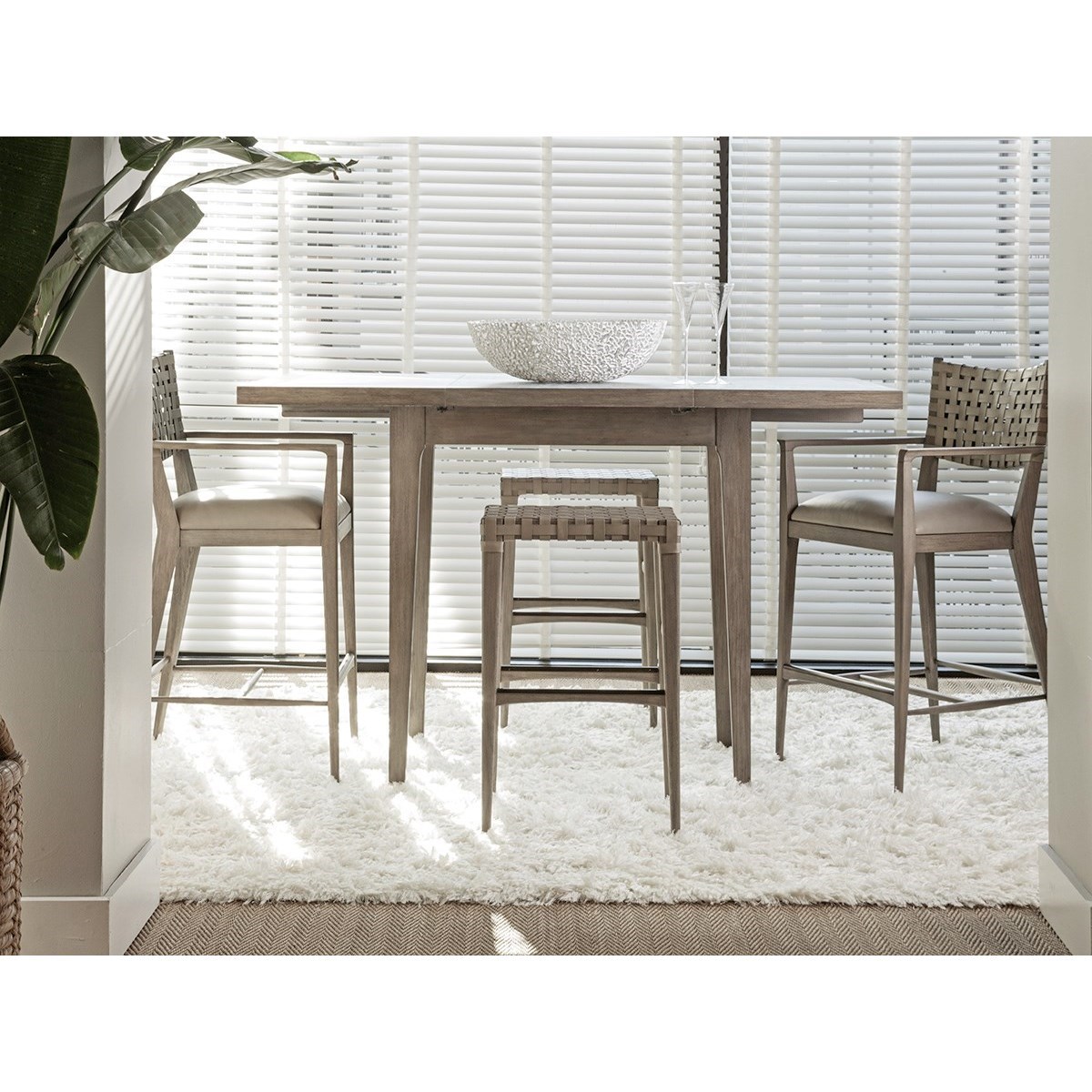 Milo Leather Backless Barstool