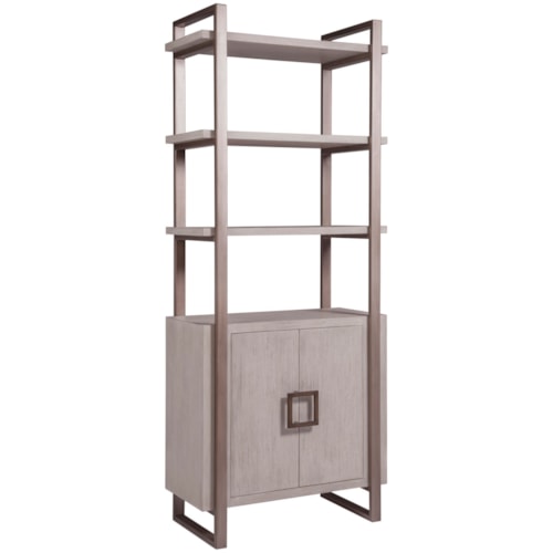 Vertex Wood and Metal Bookcase