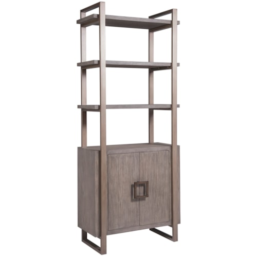 Vertex Wood and Metal Bookcase