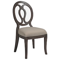 Axiom Oval Back Side Chair with Upholstered Seat