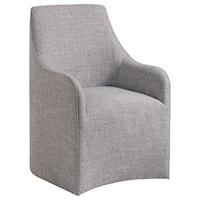 Riley Upholstered Arm Chair with Hidden Casters
