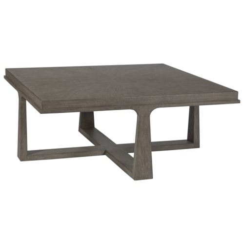 Rousseau Contemporary Square Wood Cocktail Table