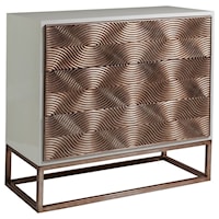 Transitional 3-Drawer Hall Chest with Wave Pattern