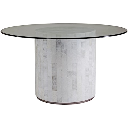 Round Dining Table with Glass Top
